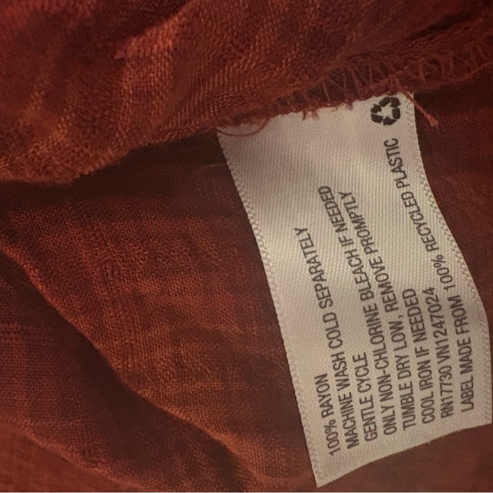 Universal Thread Rust Plaid Button Front Rayon Bl… - image 5